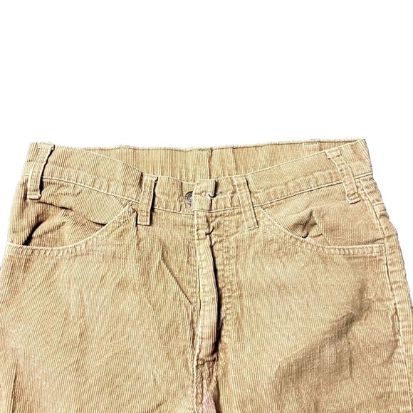 Vintage Levis Pants Mens 28x32 Brown Straight Leg‎ White Tab Thin Whale Corduroy - Picture 1 of 9